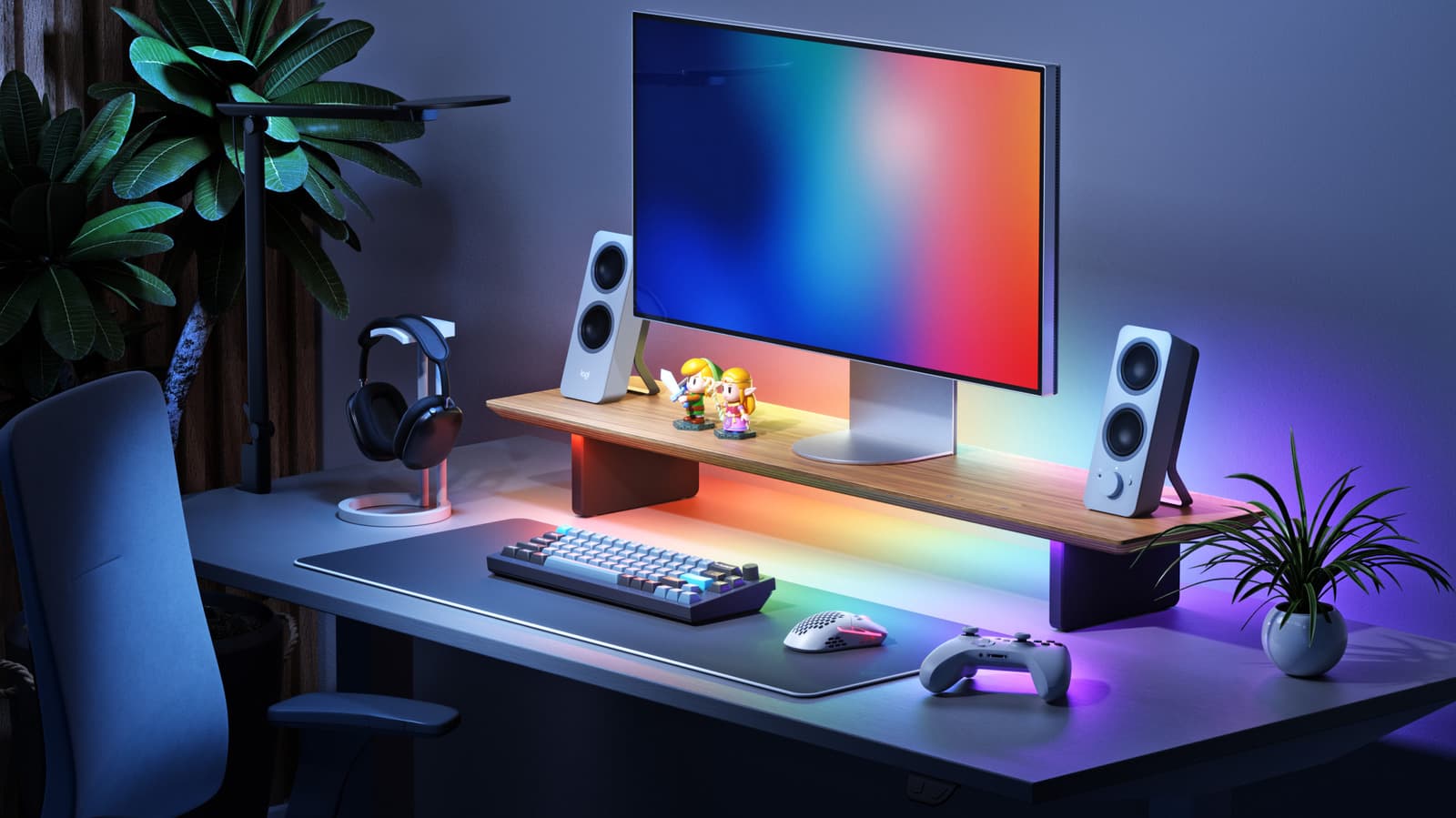 پایه مانیتور هوشمند Nanoleaf برای بهبود نورپردازی میز کار